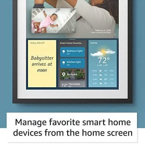 Écran intelligent Echo Show 15 Full HD 15,6" avec Alexa, Fire TV et télécommande (reconditionné)