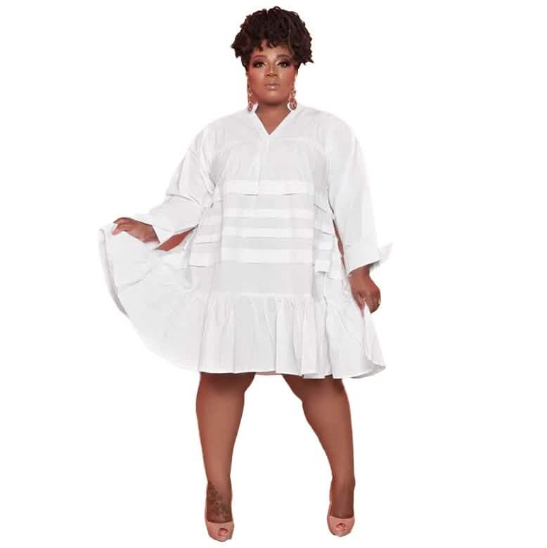 Robe mi-longue ample pour femme Echoine