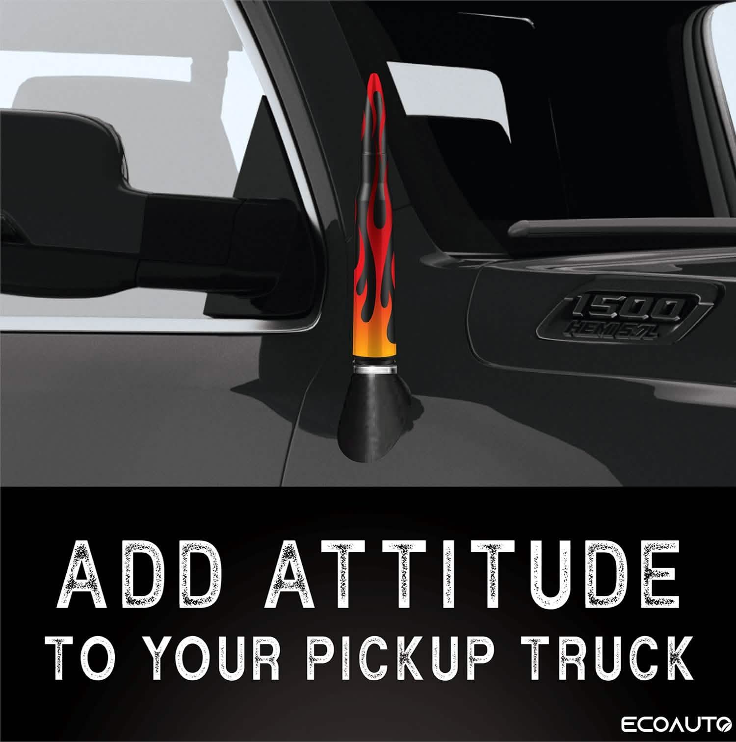 Antenne de remplacement EcoAuto Badass compatible avec tous les camions Chevy et GMC