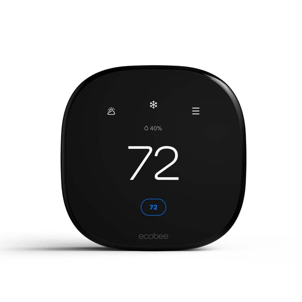 Thermostat intelligent ecobee optimisé - Thermostat Wi-Fi programmable - Fonctionne avec Siri, Alexa, Google Assistant - Certifié Energy Star - Maison intelligente (Reconditionné)