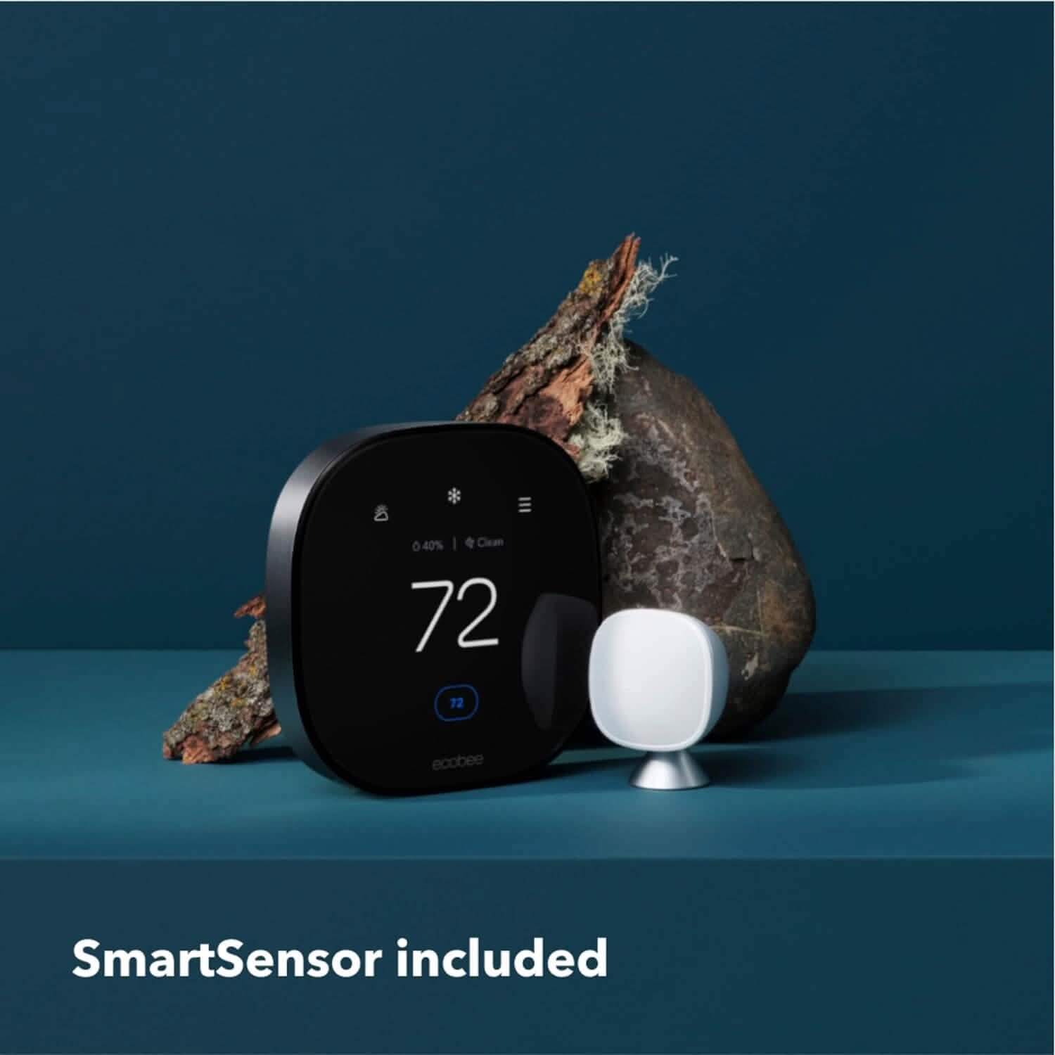 Thermostat intelligent Premium ecobee neuf avec capteur intelligent et moniteur de qualité de l'air (Reconditionné)