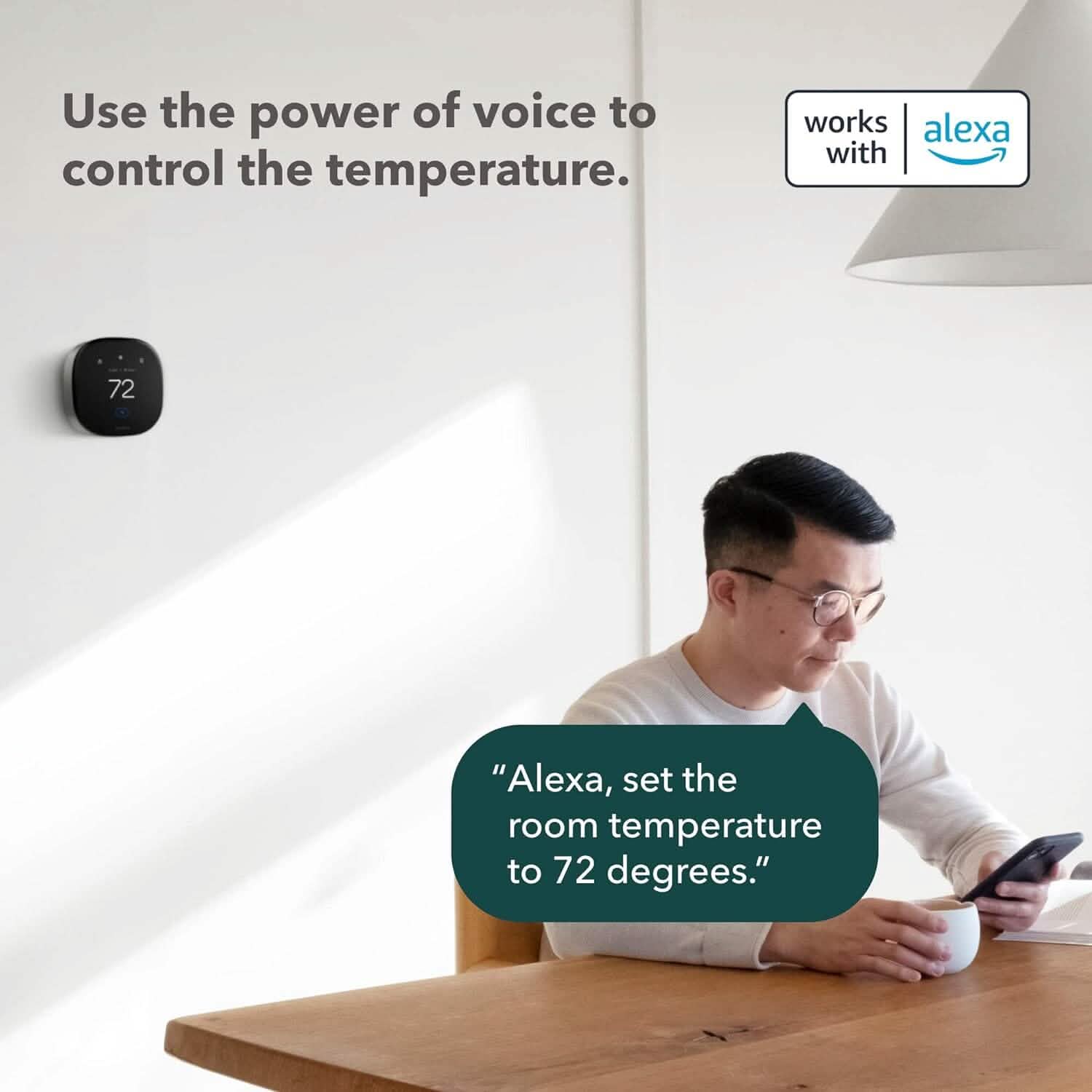 Thermostat intelligent Premium ecobee neuf avec capteur intelligent et moniteur de qualité de l'air (Reconditionné)