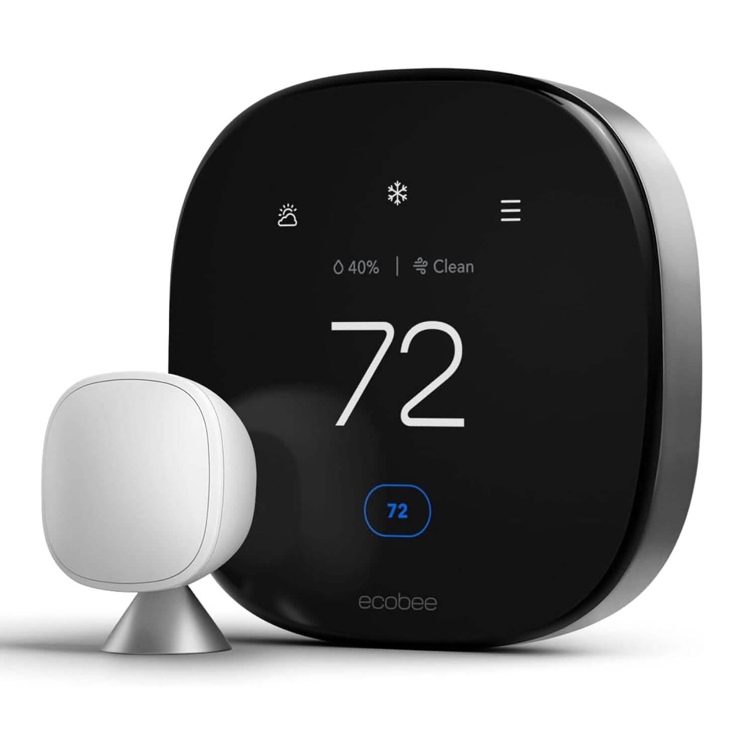 Thermostat intelligent Premium ecobee neuf avec capteur intelligent et moniteur de qualité de l'air (Reconditionné)