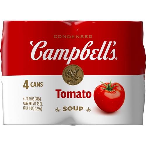 Soupe condensée de tomates Campbell's, boîte de 305 g (paquet de 4)