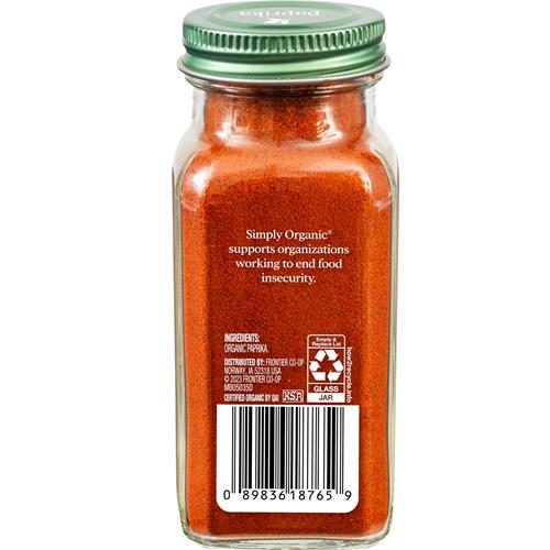 Simply Organic, Paprika moulue certifiée biologique, pot de 83,9 g
