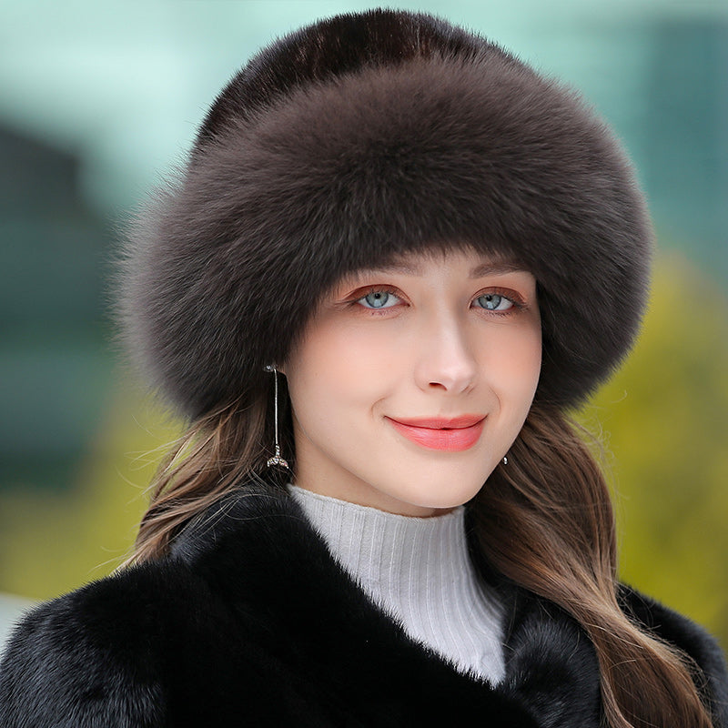 Chapeau chaud en fourrure pour femme – Chapeau de protection contre le froid en hiver