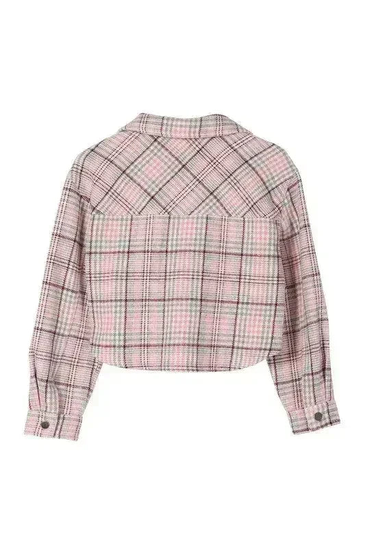 Veste courte à carreaux