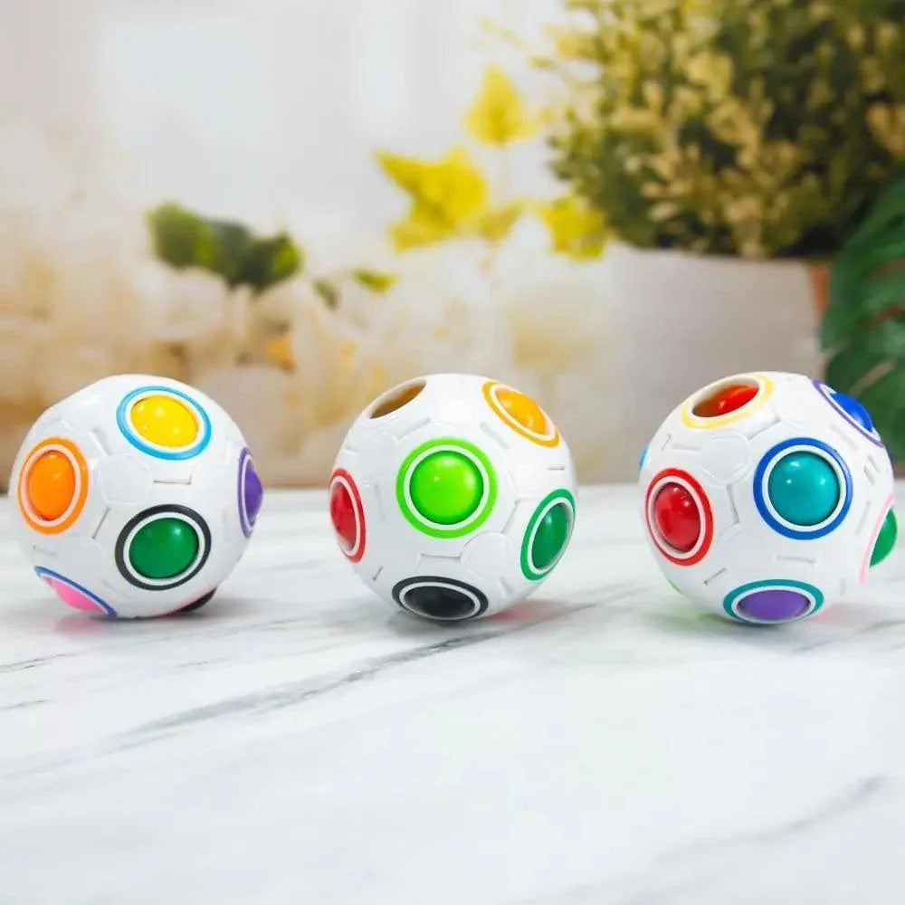 Cube antistress éducatif, petite balle arc-en-ciel, puzzles, football magique anti-stress, jouets d'apprentissage amusants pour enfants et adultes