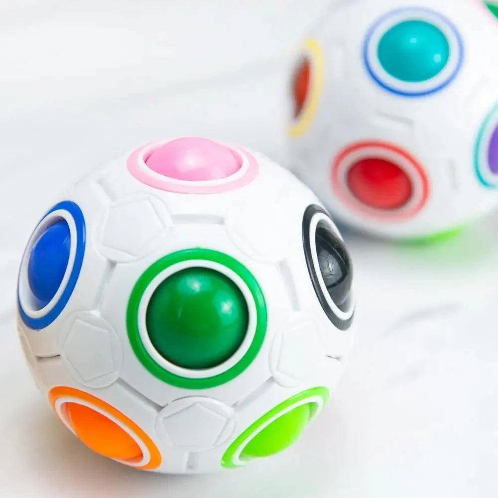 Cube antistress éducatif, petite balle arc-en-ciel, puzzles, football magique anti-stress, jouets d'apprentissage amusants pour enfants et adultes