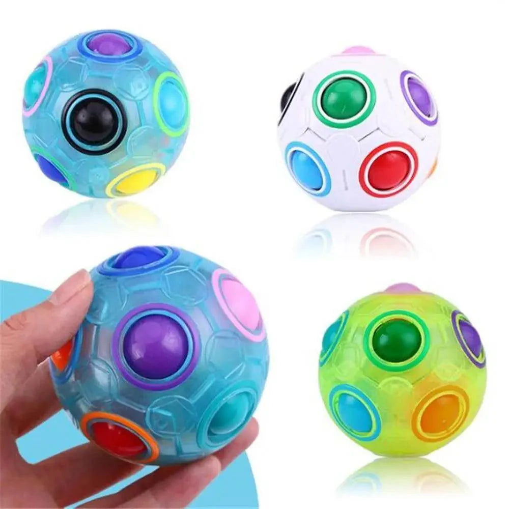 Cube antistress éducatif, petite balle arc-en-ciel, puzzles, football magique anti-stress, jouets d'apprentissage amusants pour enfants et adultes