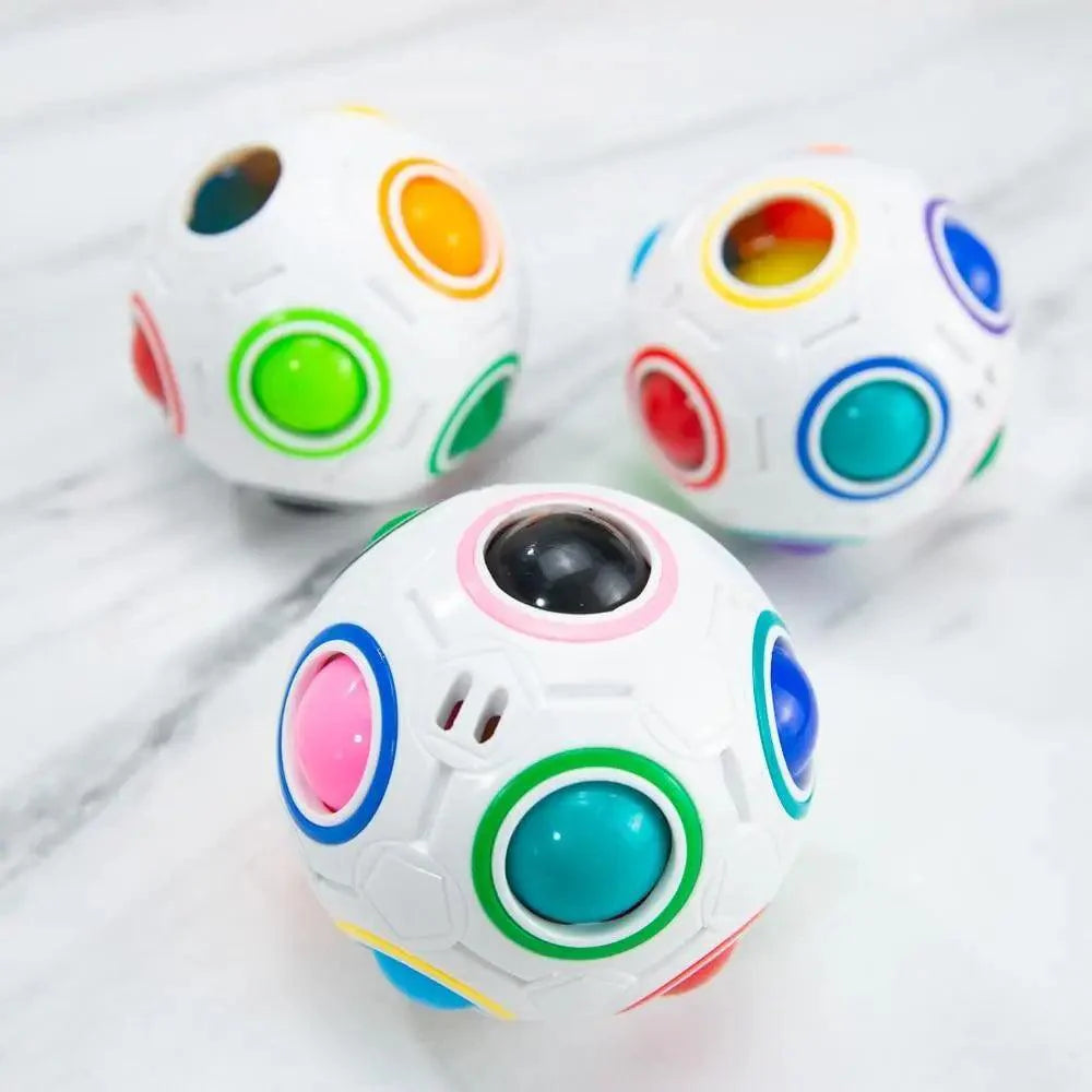 Cube antistress éducatif, petite balle arc-en-ciel, puzzles, football magique anti-stress, jouets d'apprentissage amusants pour enfants et adultes