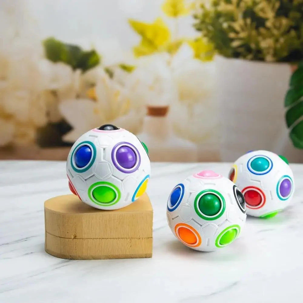 Cube antistress éducatif, petite balle arc-en-ciel, puzzles, football magique anti-stress, jouets d'apprentissage amusants pour enfants et adultes