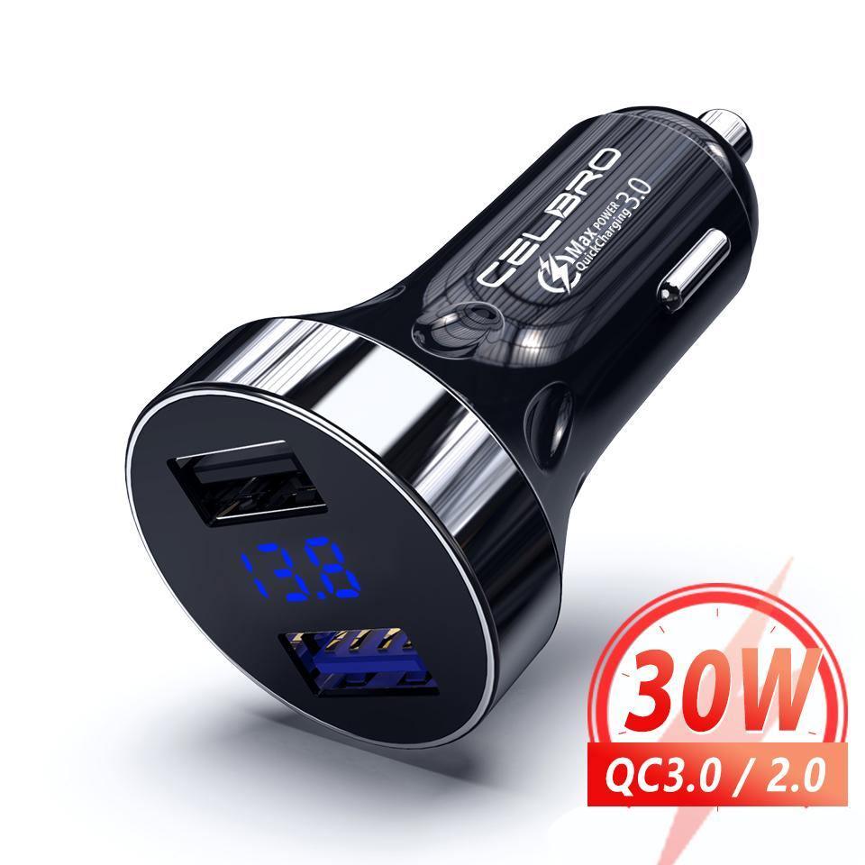 Mini voiture Charge rapide 3.0 Chargeur USB Chargeur de téléphone Chargeur auto portable Charge rapide