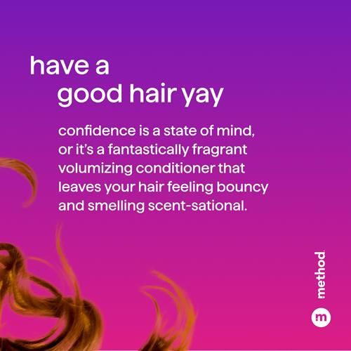 Après-shampooing volumateur Method, Pure Peace, parfum rose, pivoine et sel marin rose, sans parabène ni sulfate, 400 ml (Lot de 1)