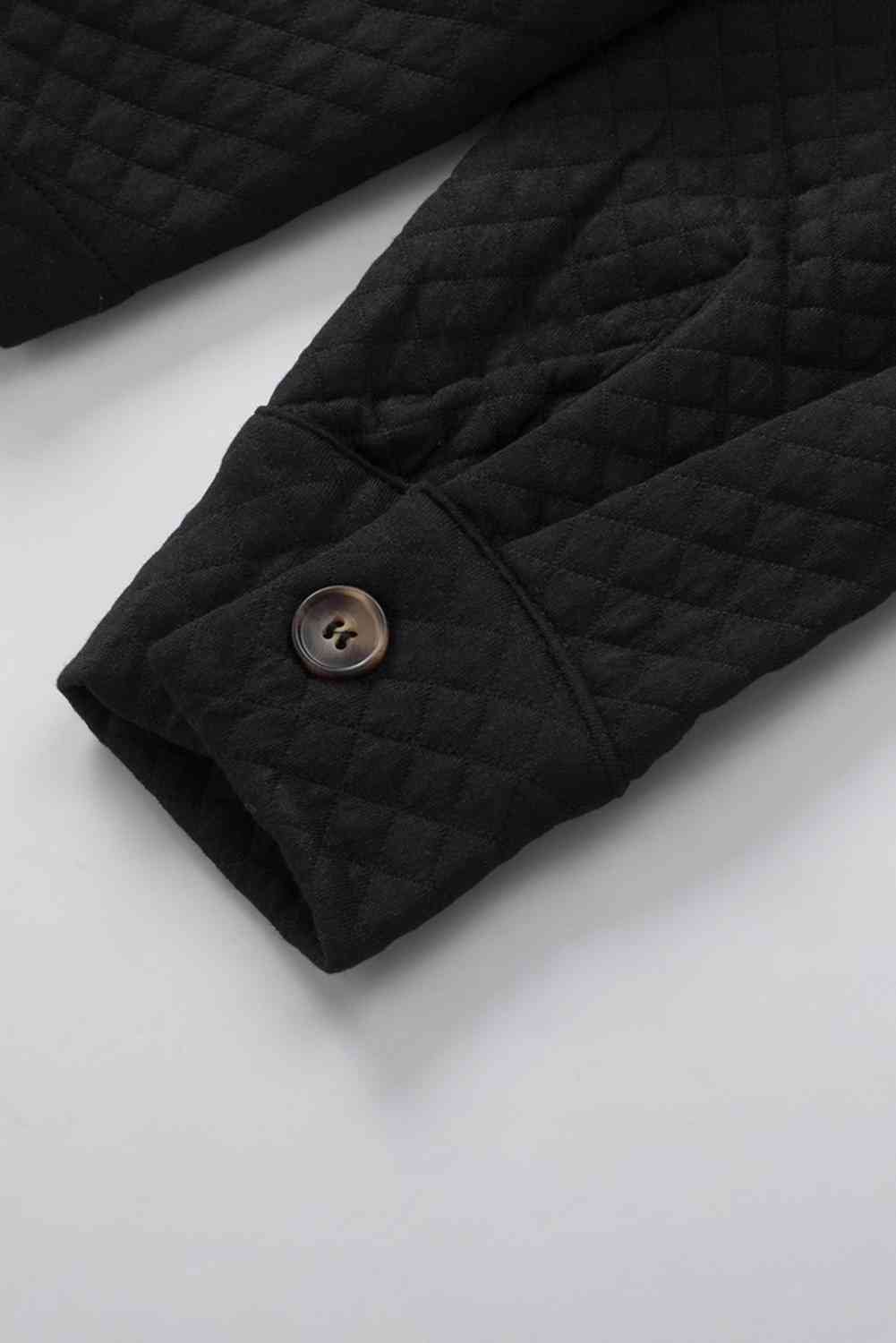 Veste boutonnée à col confortable, légère, de conception classique avec poches