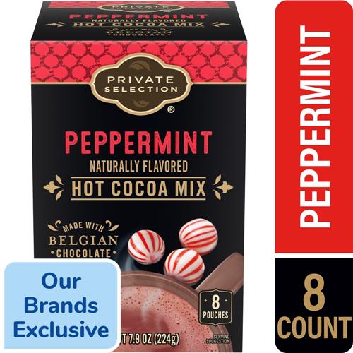 Mélange pour chocolat chaud à la menthe poivrée Private Selection 8 unités / 224 g