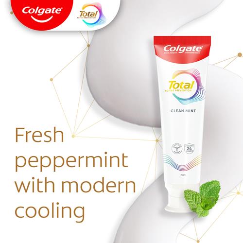 Colgate Total Clean Mint Toothpaste, Mint Toothpaste, 5.1 Oz Tube, 2 Pack