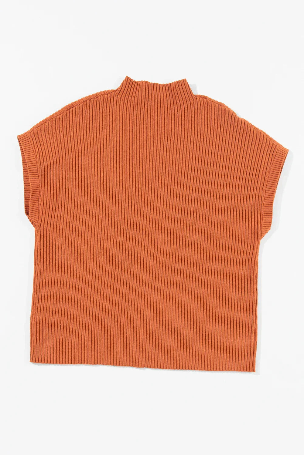 Pull à manches courtes en maille côtelée Gold Flame avec poches plaquées