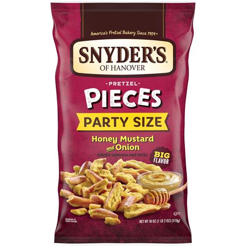 Bretzels Snyders Of Hanover en morceaux, miel moutarde et oignon, format familial 510 g