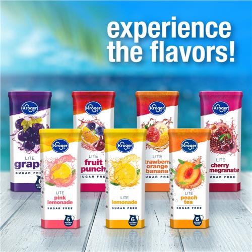 Kroger Lite Zéro Sucre Mélange pour Boisson Goût Raisin Sachets 6 sachets