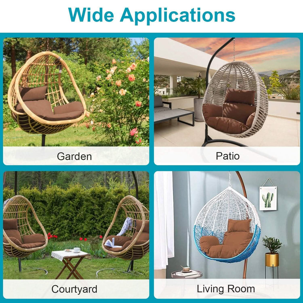 Coussin de siège avec appuie-tête pour panier suspendu Egg Chair
