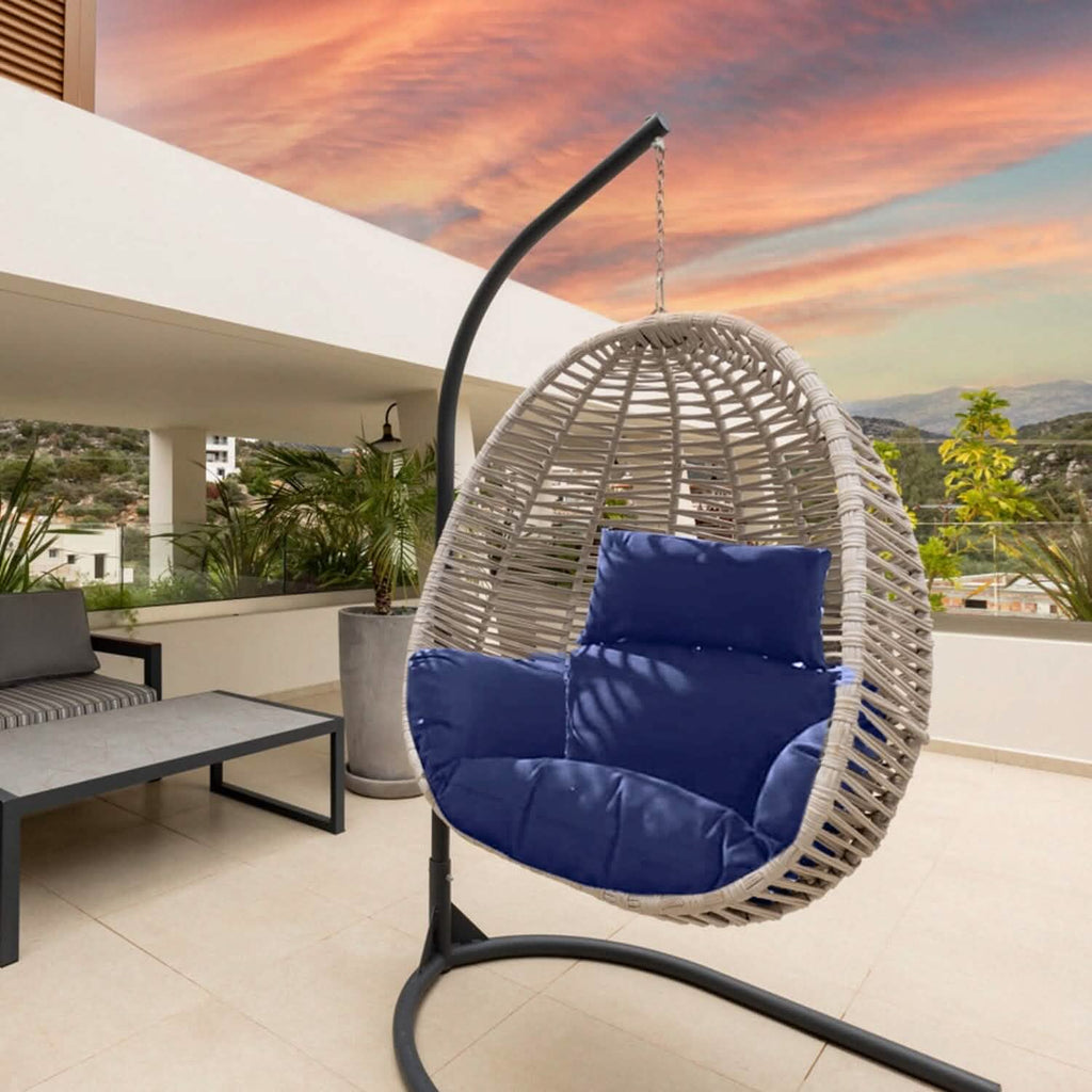 Coussin de siège avec appuie-tête pour panier suspendu Egg Chair
