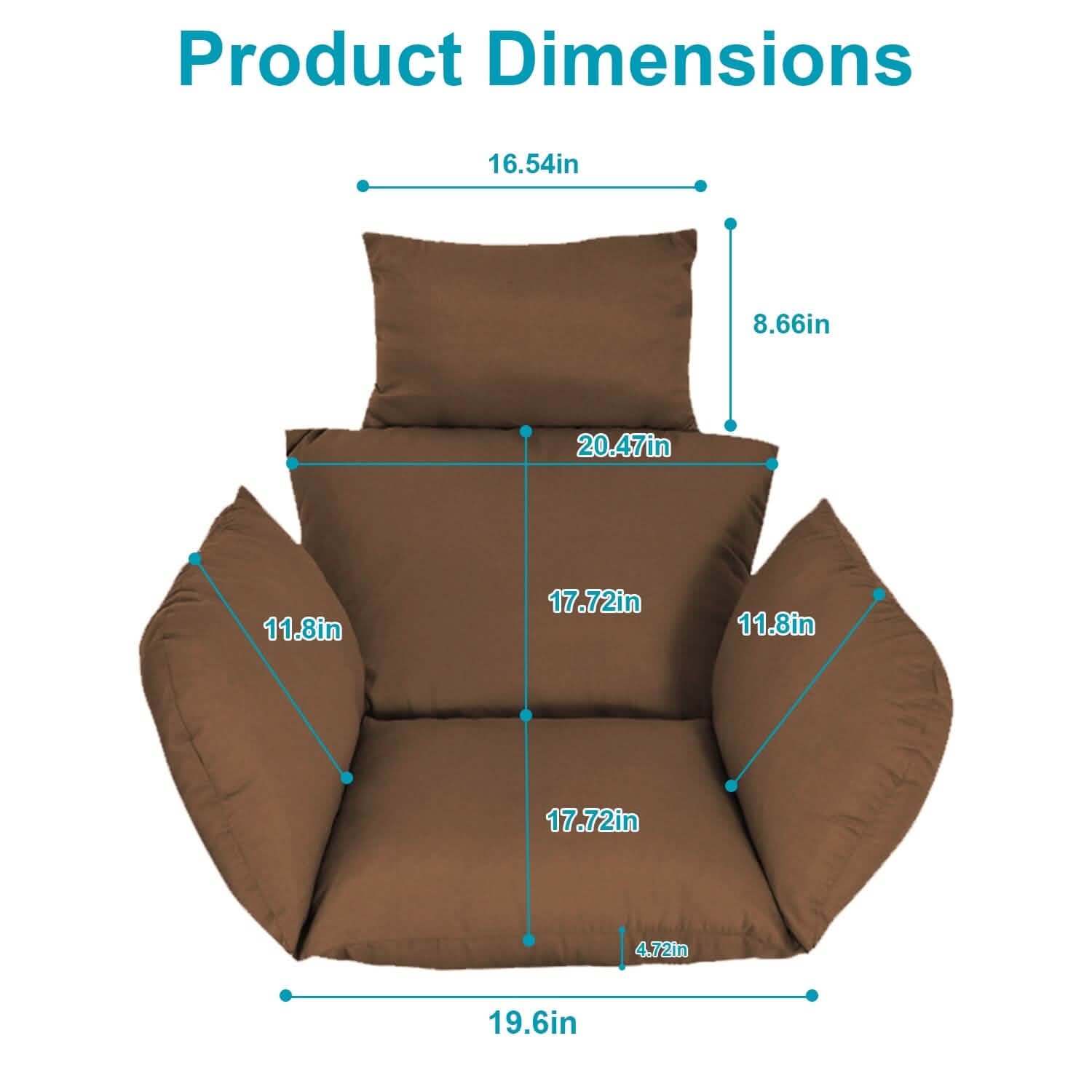 Coussin de siège avec appuie-tête pour panier suspendu Egg Chair
