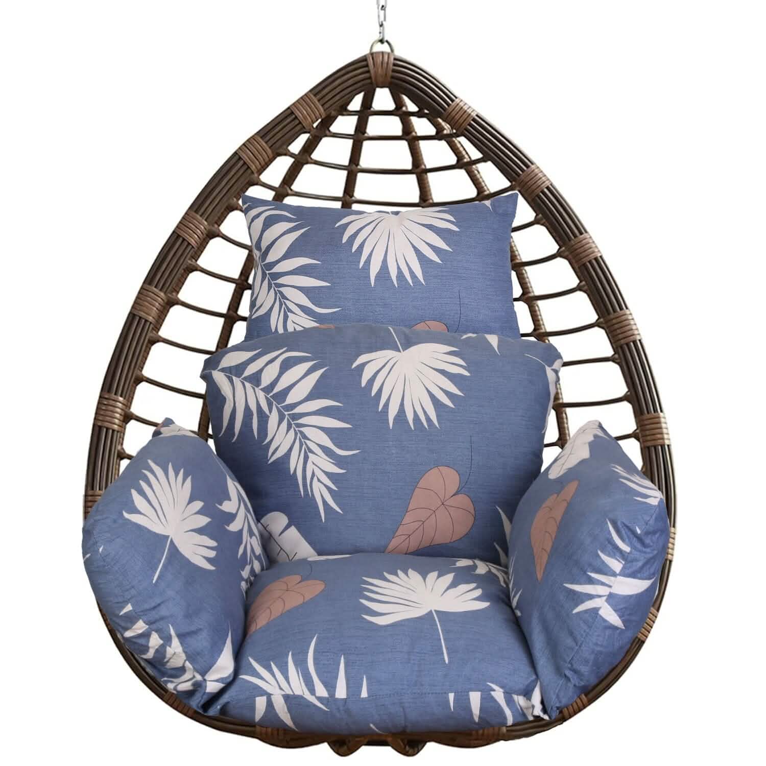 Coussin moelleux pour fauteuil suspendu en forme d'œuf avec appuie-tête