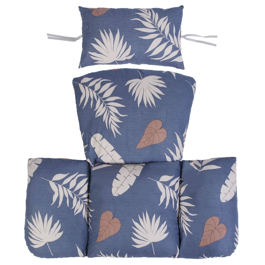 Coussin moelleux pour fauteuil suspendu en forme d'œuf avec appuie-tête