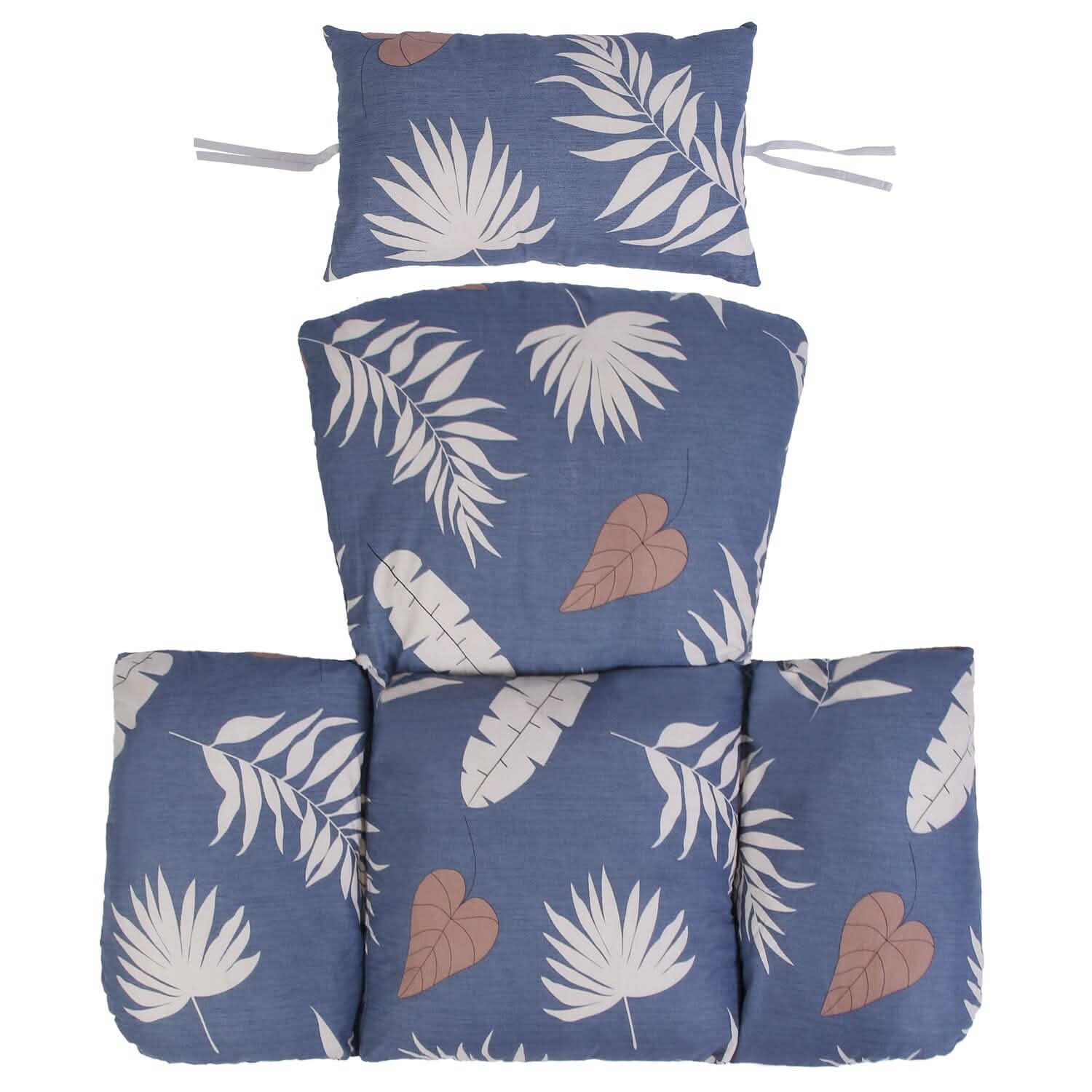 Coussin moelleux pour fauteuil suspendu en forme d'œuf avec appuie-tête