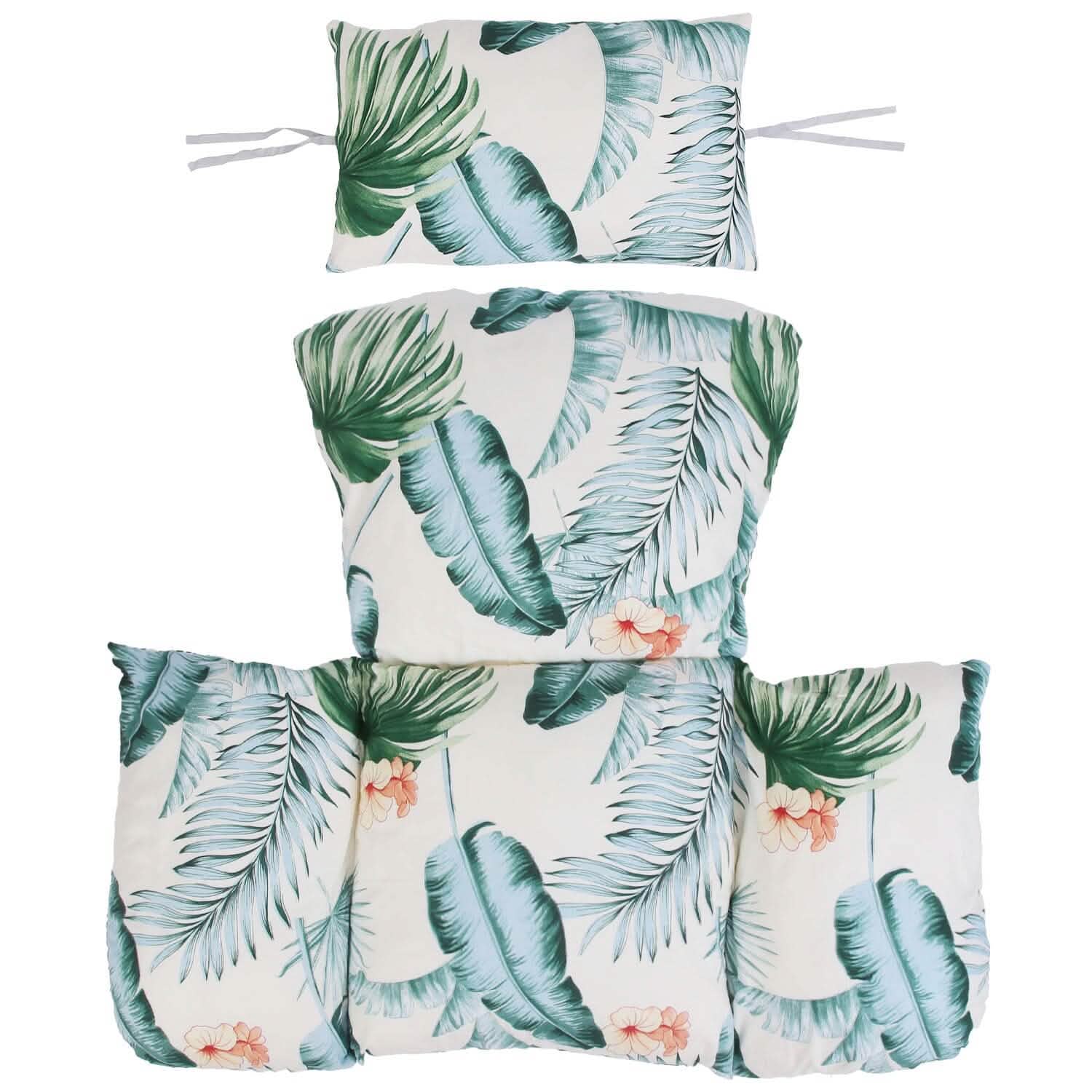 Coussin moelleux pour fauteuil suspendu en forme d'œuf avec appuie-tête