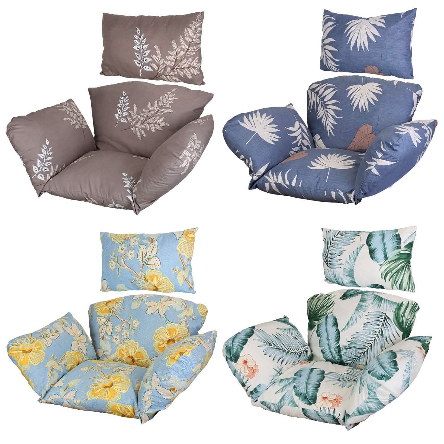 Coussin moelleux pour fauteuil suspendu en forme d'œuf avec appuie-tête