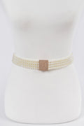Ceinture élastique ornée de perles