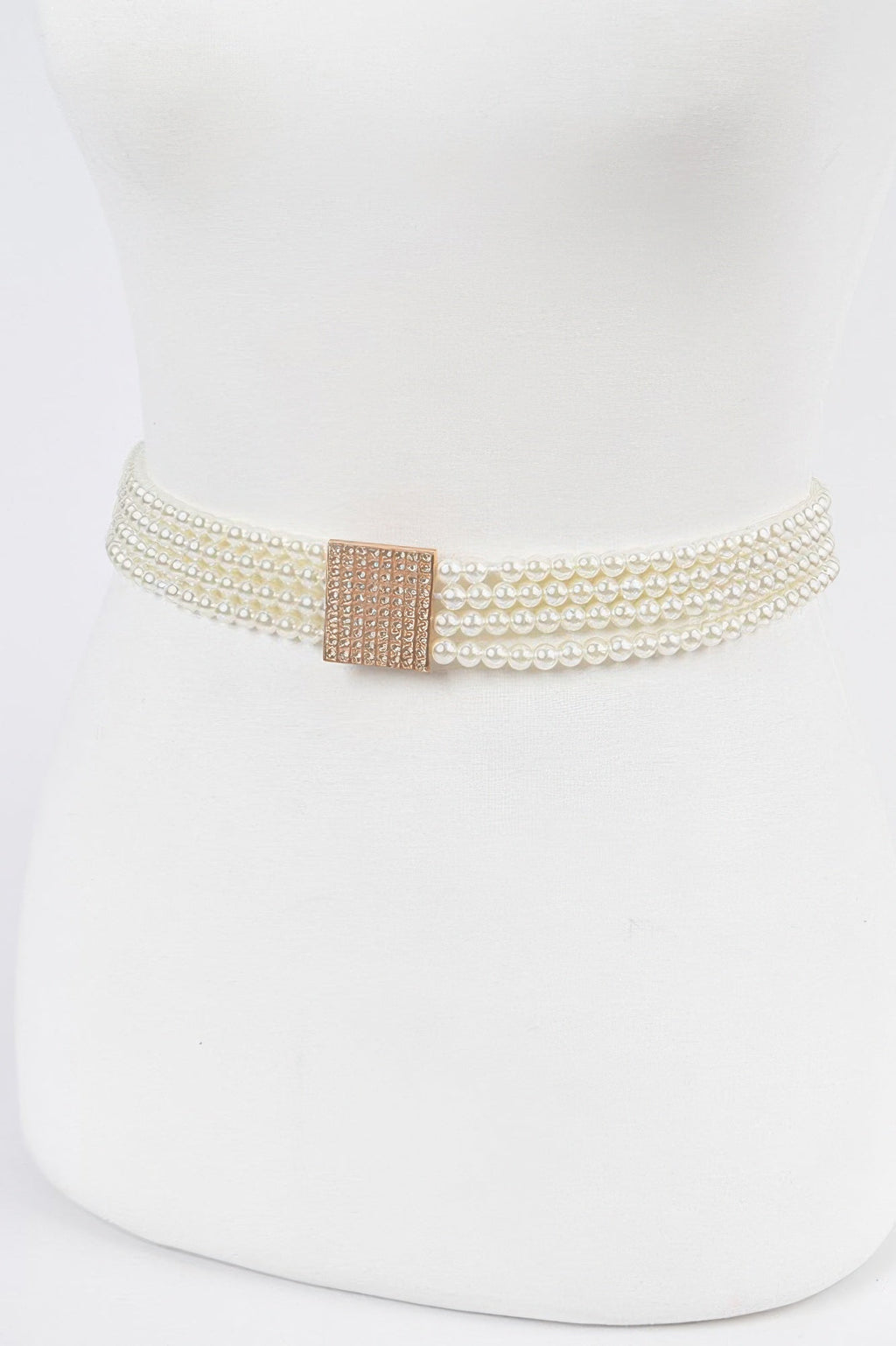 Ceinture élastique ornée de perles