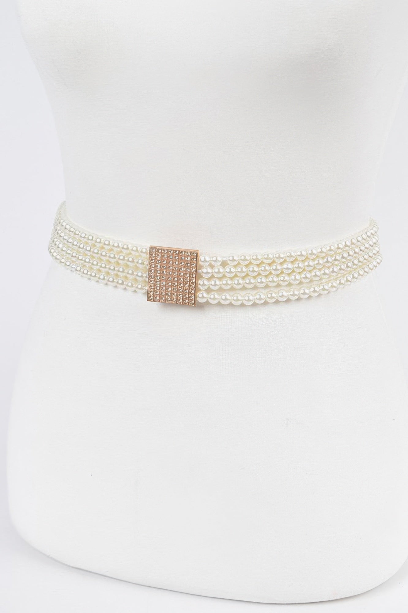 Ceinture élastique ornée de perles