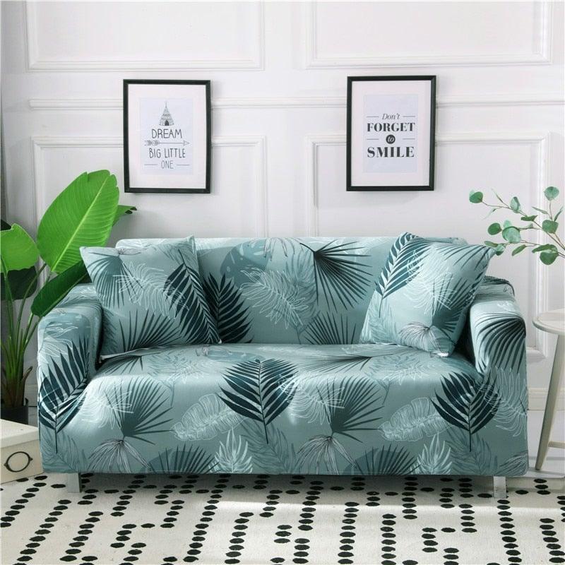 Housses de canapé élastiques pour salon, housses extensibles pour canapé d'angle en forme de L, housses de fauteuil 1/2/3/4 places, housses de protection élastiques élégantes imprimées pour canapé d'angle, protecteur de meubles pour salon