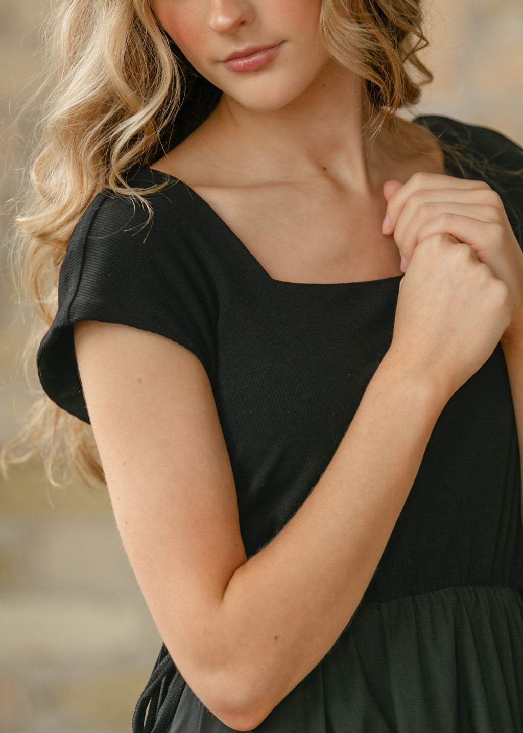 Robe longue évasée Eleanor noire