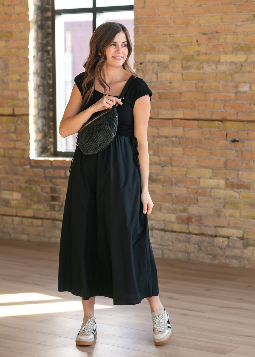 Robe longue évasée Eleanor noire