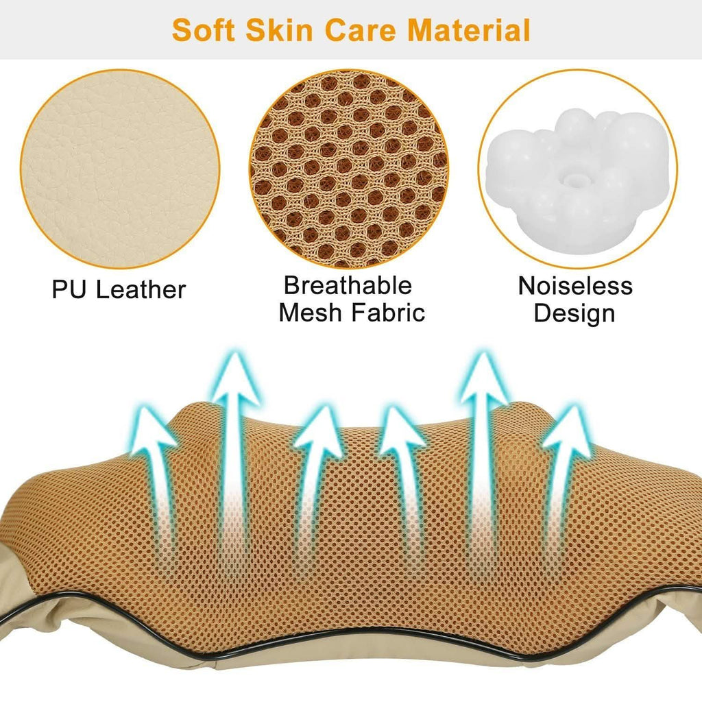 Cape de massage électrique du dos avec chaleur, massage par pétrissage 3D des tissus profonds