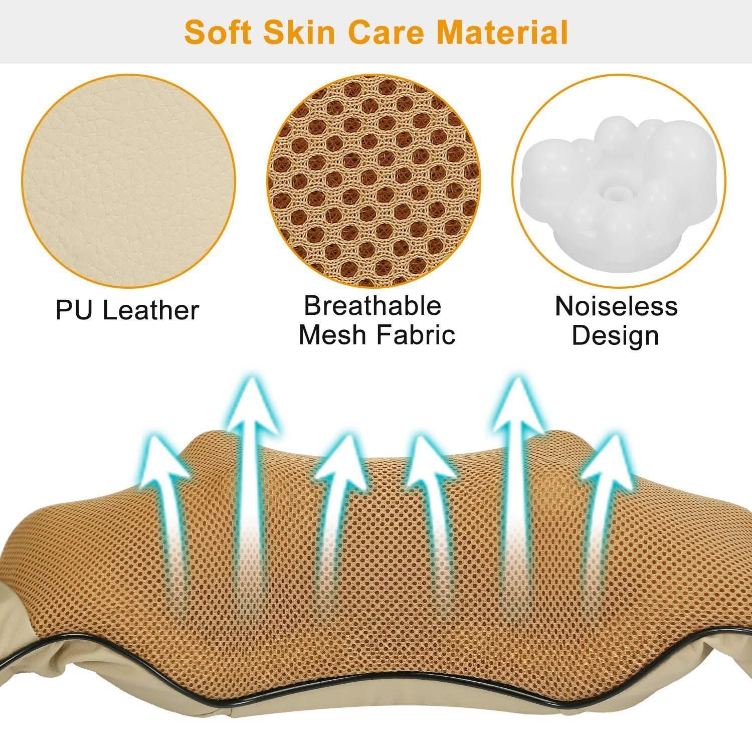 Cape de massage électrique du dos avec chaleur, massage par pétrissage 3D des tissus profonds