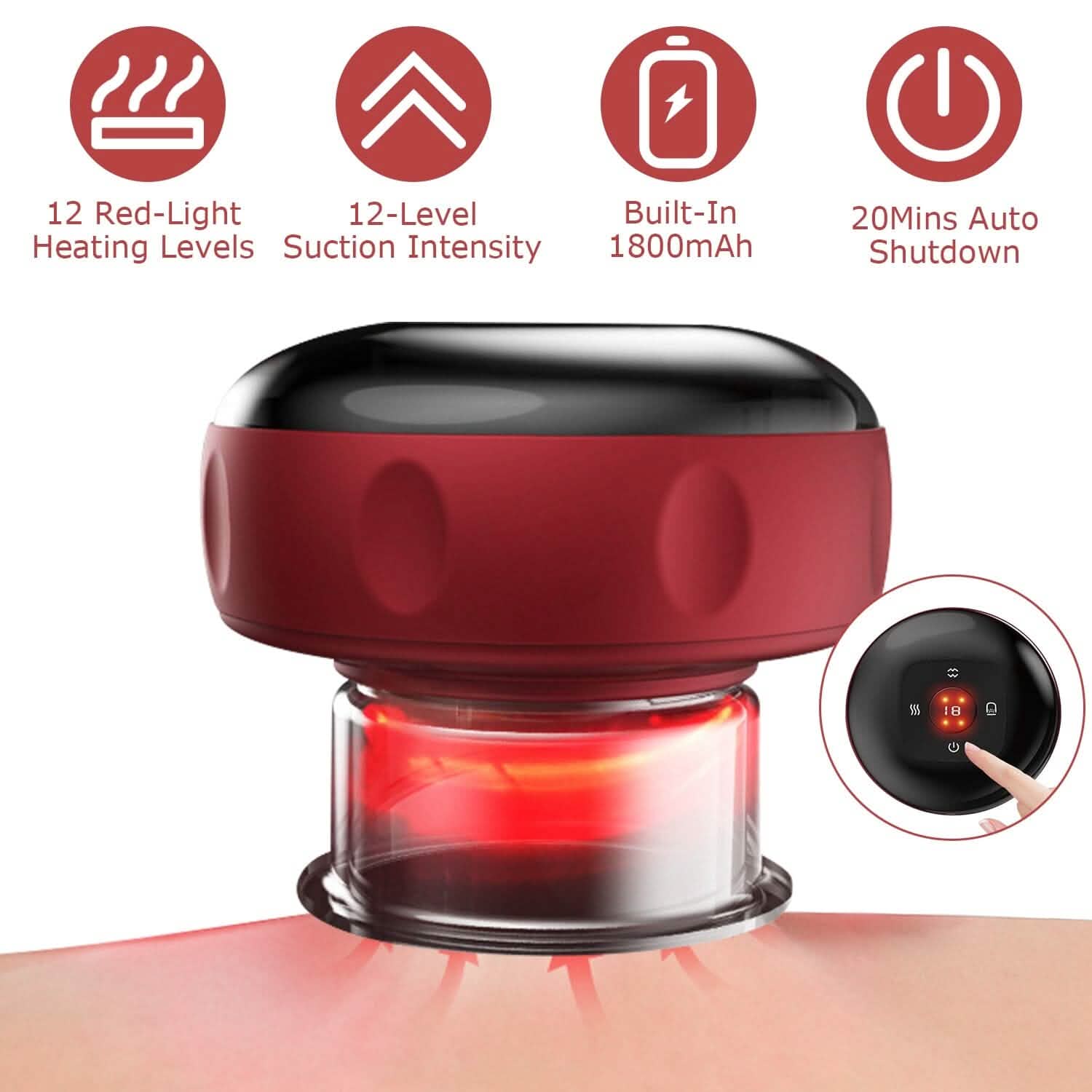 Appareil de grattage dorsal électrique sous vide pour ventouses