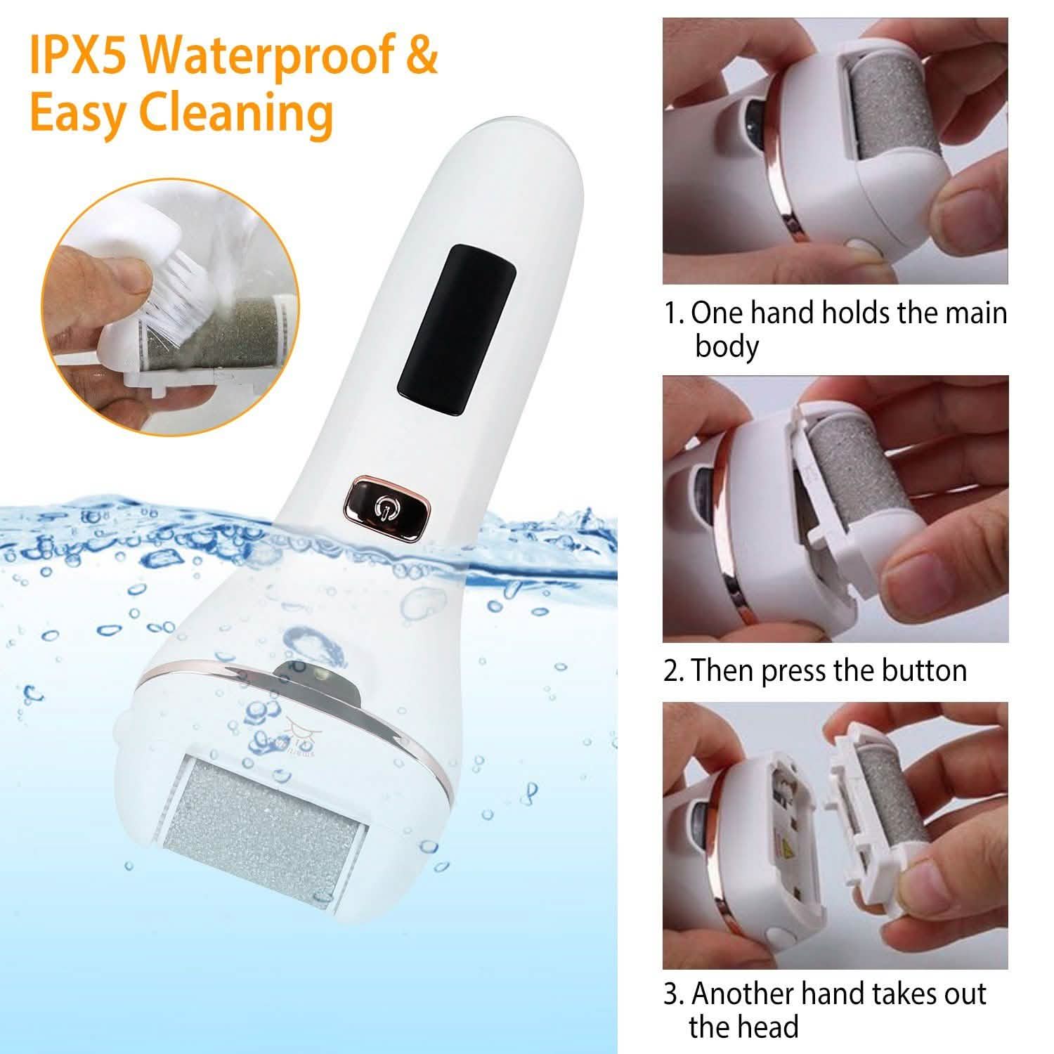 Ponceuse électrique anti-callosités USB rechargeable pour pieds