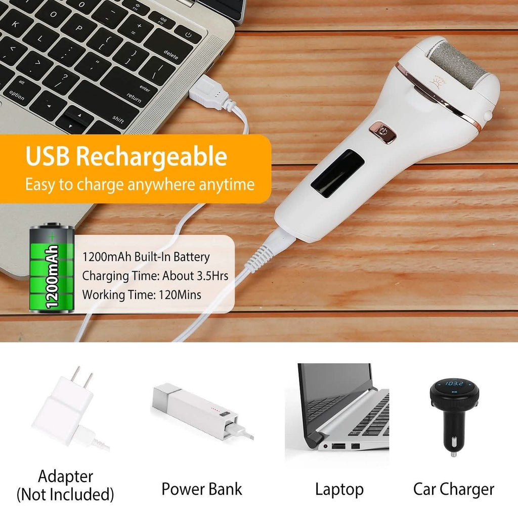 Ponceuse électrique anti-callosités USB rechargeable pour pieds