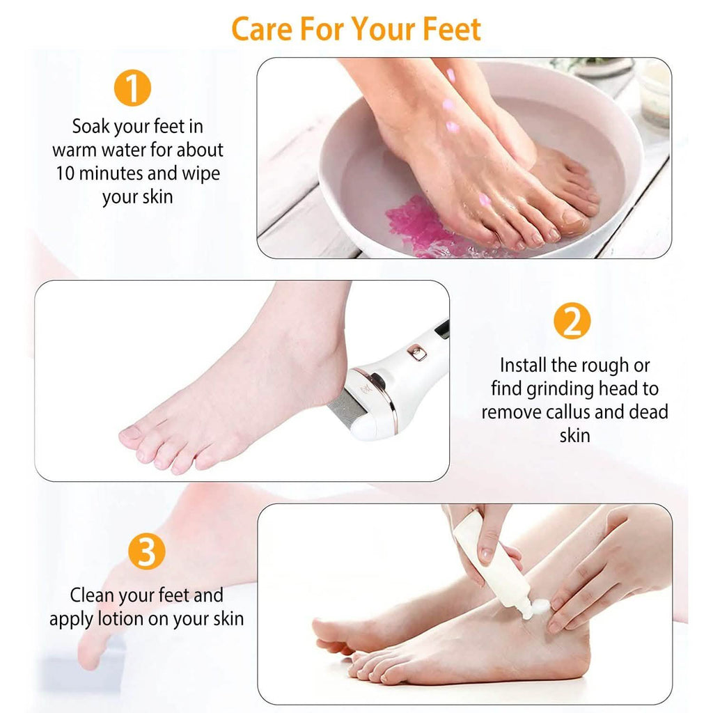 Ponceuse électrique anti-callosités USB rechargeable pour pieds