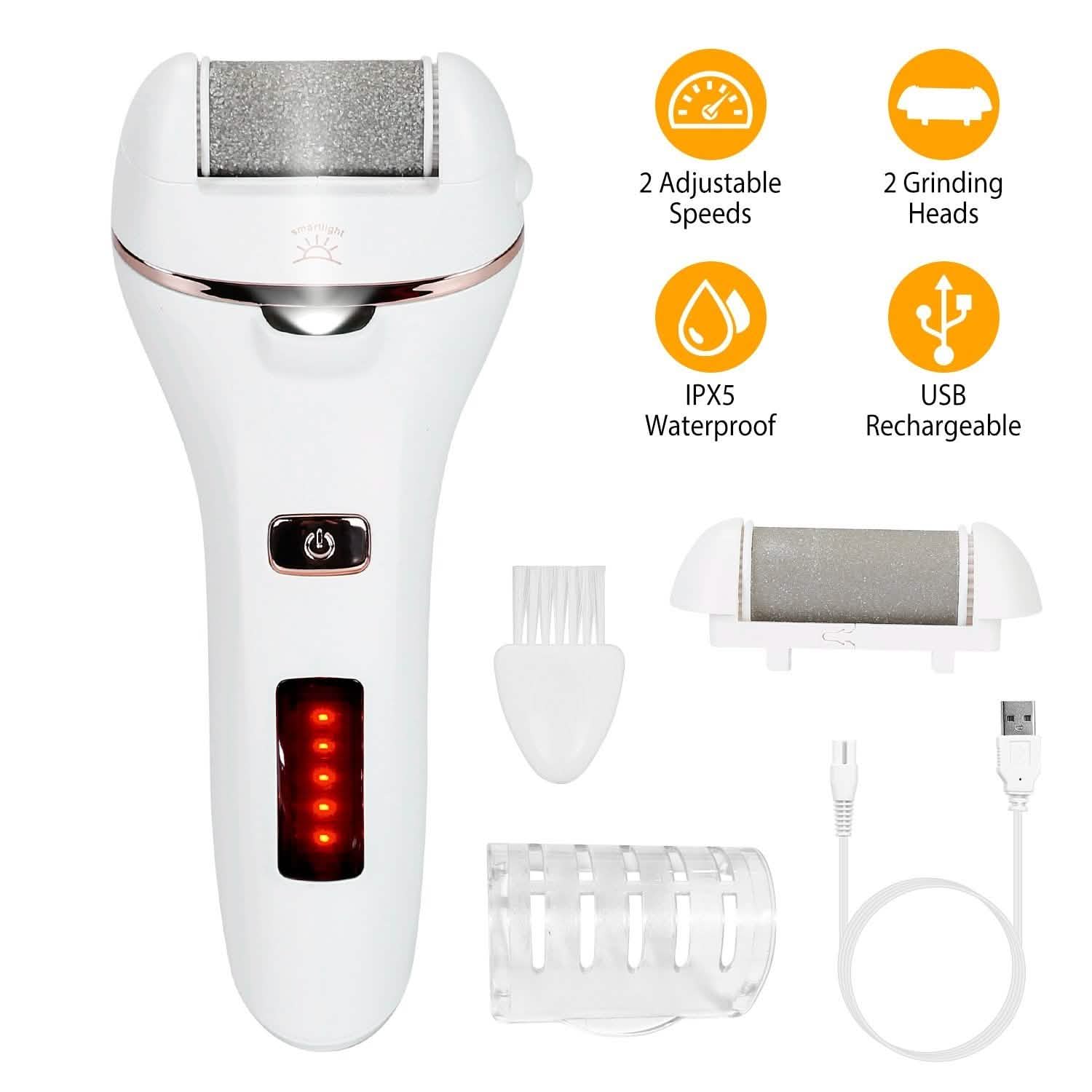 Ponceuse électrique anti-callosités USB rechargeable pour pieds