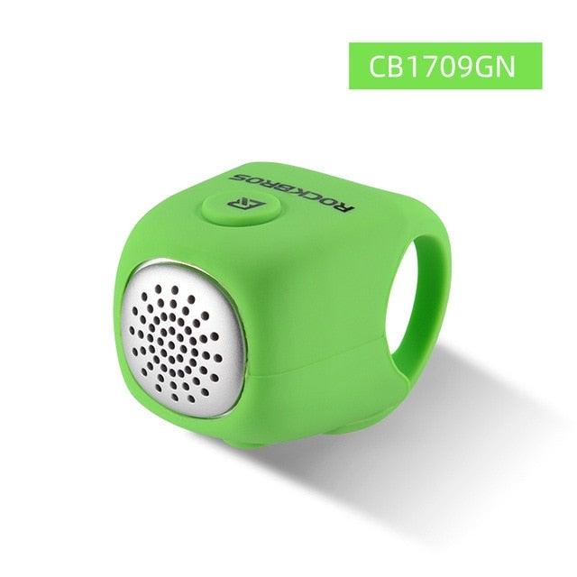 Sonnette de vélo électrique klaxon 90 dB, étanche, coque en gel de silice pour guidon de vélo, sonnette de vélo électrique, klaxons de vélo résistants à l'eau, klaxons de vélo puissants, accessoires de vélo