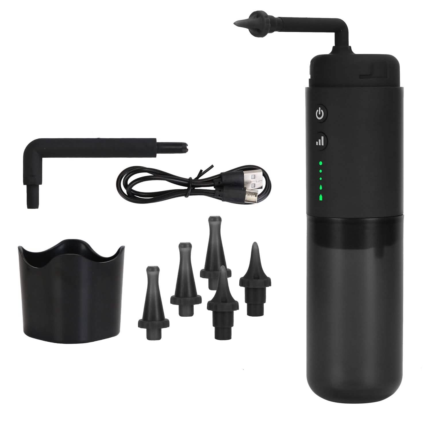Kit de nettoyage électrique d'oreilles avec 3 modes 6 embouts auriculaires étanche IPX7 rechargeable par USB