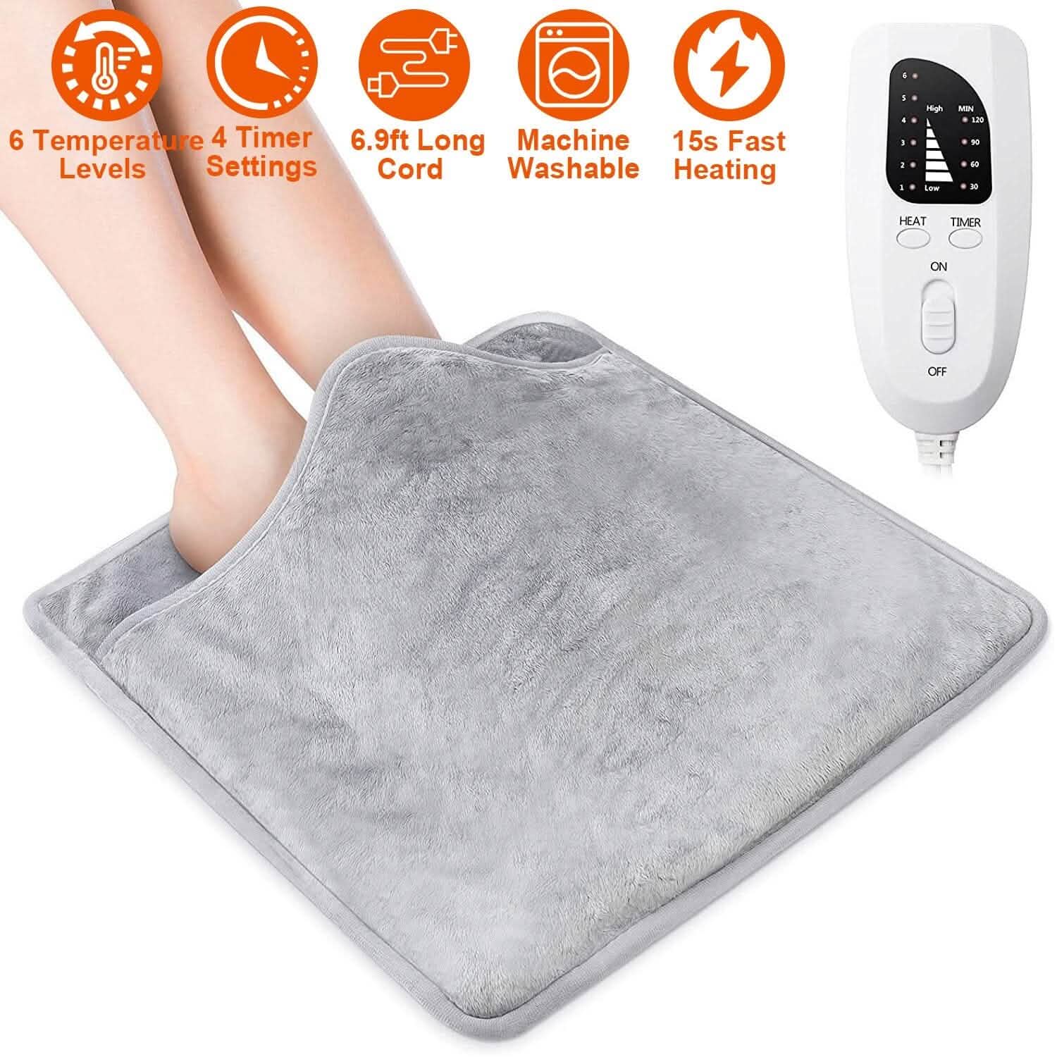 Chauffe-pieds électrique avec 6 réglages de température