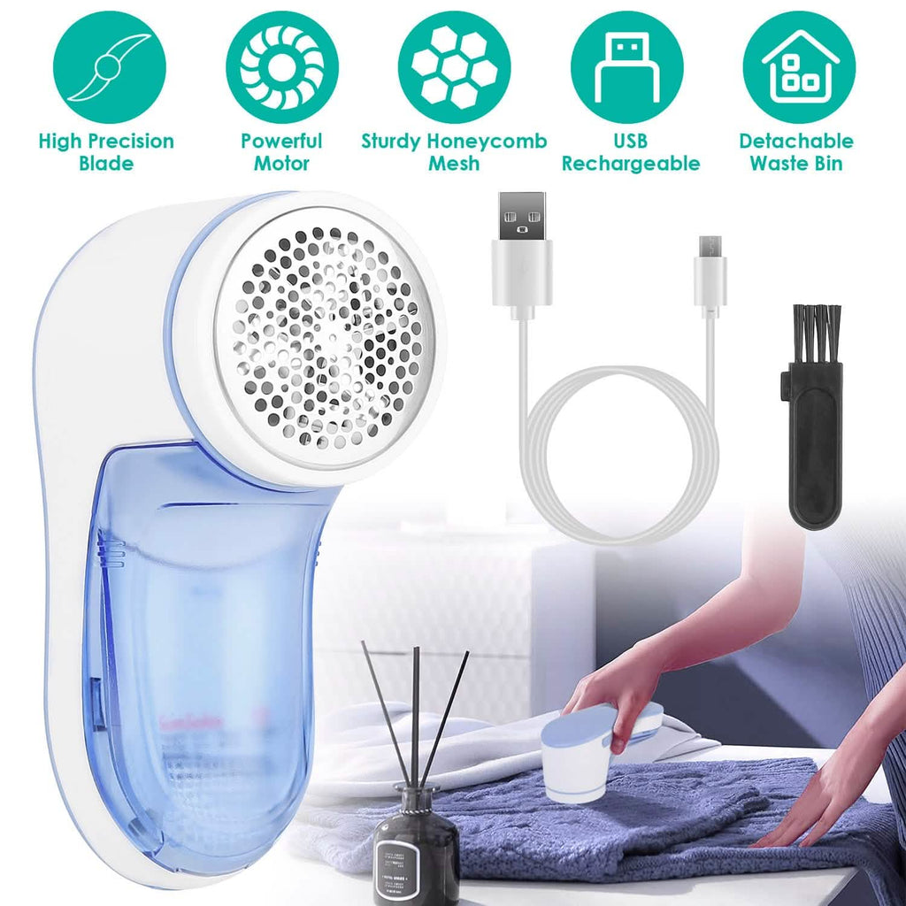 Rasoir anti-bouloches électrique rechargeable par USB pour vêtements et tissus