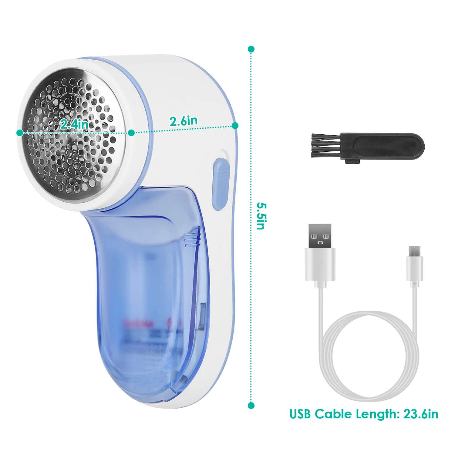 Rasoir anti-bouloches électrique rechargeable par USB pour vêtements et tissus